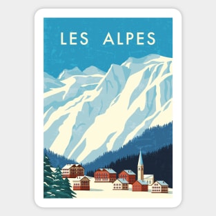 Les Alpes, Alps. Austria, Switzerland Sticker